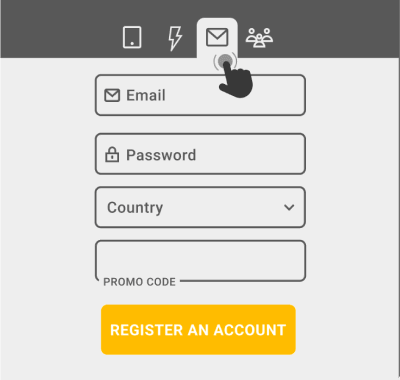 Registration by email